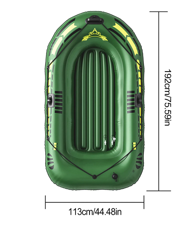 Opblaasbare Kajak Set – PVC Boot met Peddels en Pomp, Geschikt voor Vissen en Recreatie 192 × 113 × 40 cm