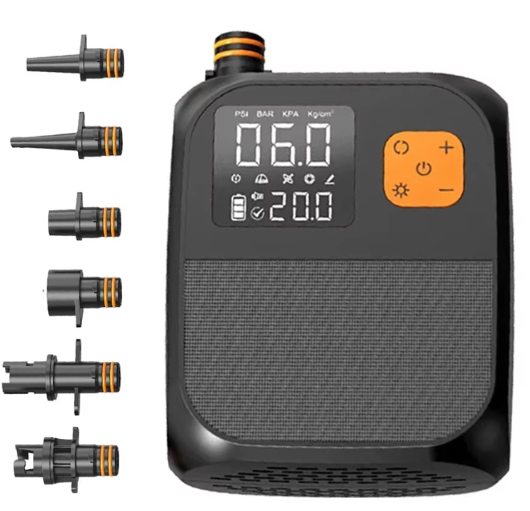 Elektrische SUP Pomp 25 PSI – Oplaadbare Luchtpomp met Display en LED, 8000 mAh Accu