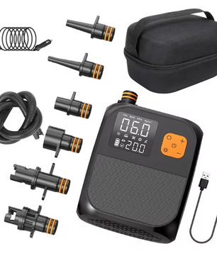 Elektrische SUP Pomp 25 PSI – Oplaadbare Luchtpomp met Display en LED, 8000 mAh Accu
