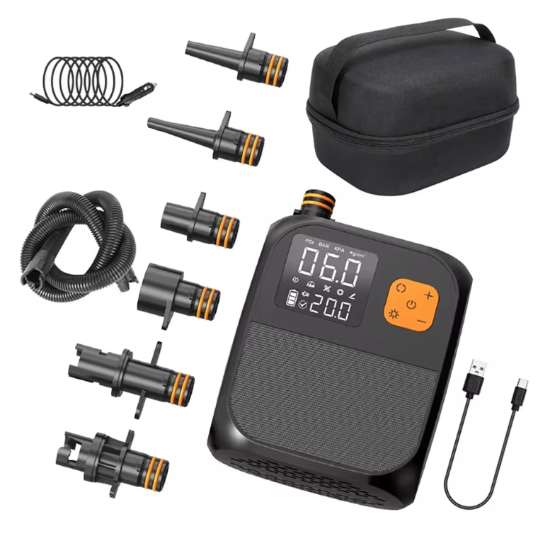 Elektrische SUP Pomp 25 PSI – Oplaadbare Luchtpomp met Display en LED, 8000 mAh Accu