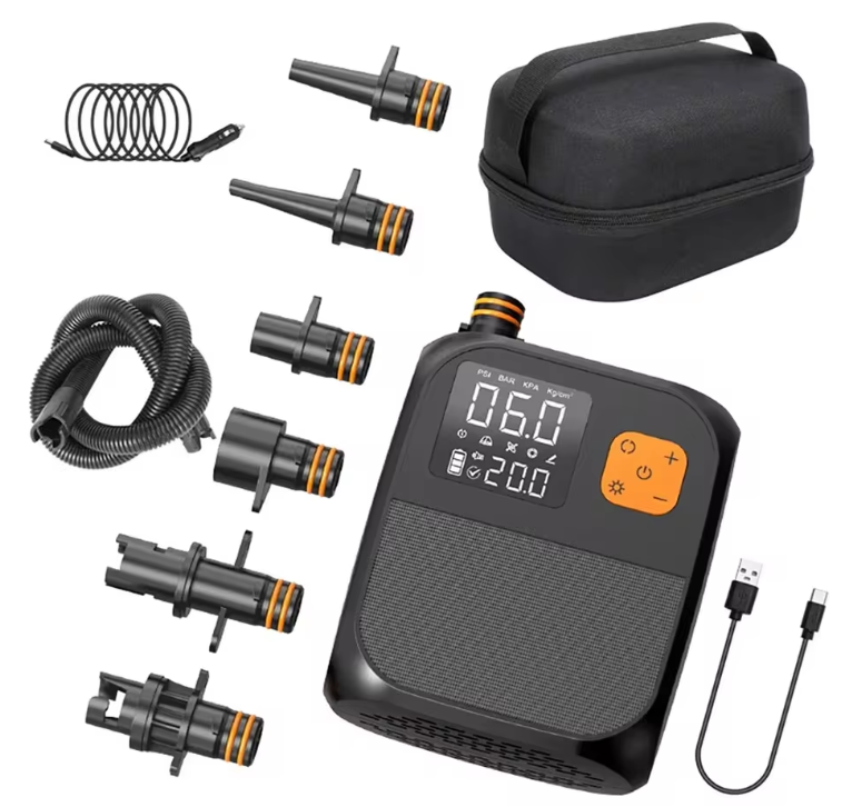 Elektrische SUP Pomp 25 PSI – Oplaadbare Luchtpomp met Display en LED, 8000 mAh Accu