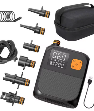 Elektrische SUP Pomp 25 PSI – Oplaadbare Luchtpomp met Display en LED, 8000 mAh Accu