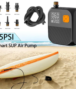 Elektrische SUP Pomp 25 PSI – Oplaadbare Luchtpomp met Display en LED, 8000 mAh Accu