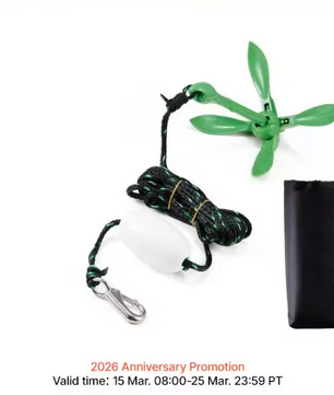 Opvouwbaar Boot Anker Set – Compact Kajak Anker met Touw, Boei en Opbergtas