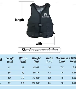 Neopreen Zwemvest – Drijfvest voor Watersport met Hoge Draagkracht en Comfort