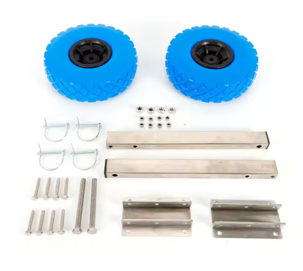 Opvouwbare Boot Trailer Wielen – Set van 2 met RVS Beugels voor Opblaasbare Boot en Dinghy