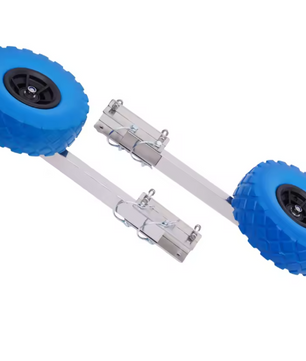 Opvouwbare Boot Trailer Wielen – Set van 2 met RVS Beugels voor Opblaasbare Boot en Dinghy