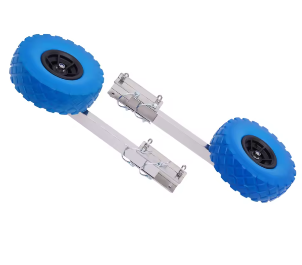 Opvouwbare Boot Trailer Wielen – Set van 2 met RVS Beugels voor Opblaasbare Boot en Dinghy