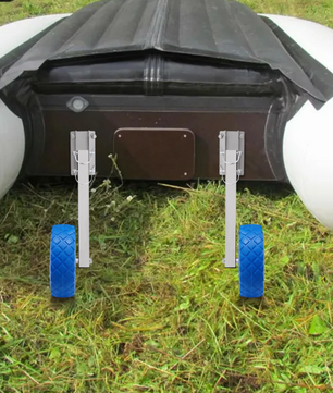 Opvouwbare Boot Trailer Wielen – Set van 2 met RVS Beugels voor Opblaasbare Boot en Dinghy