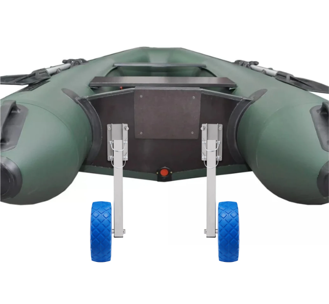 Opvouwbare Boot Trailer Wielen – Set van 2 met RVS Beugels voor Opblaasbare Boot en Dinghy