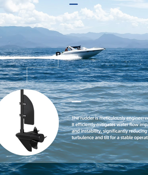Trolling Motor Roer – Besturingsaccessoire voor Kajak en Boot, Geschikt voor 24–55 Lbs Motoren