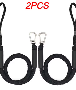 Elastische Docklijn Set – Bungee Touw voor Kajak en Boot met Clips en Drijvers