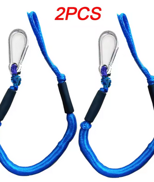 Elastische Docklijn Set – Bungee Touw voor Kajak en Boot met Clips en Drijvers