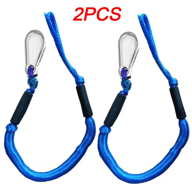 Elastische Docklijn Set – Bungee Touw voor Kajak en Boot met Clips en Drijvers