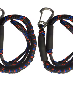 Elastische Docklijn Set – Bungee Touw voor Kajak en Boot met Clips en Drijvers