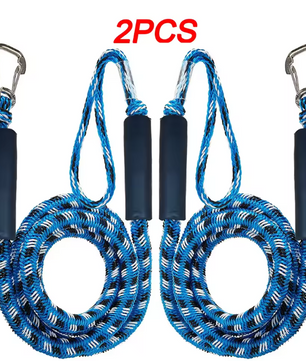 Elastische Docklijn Set – Bungee Touw voor Kajak en Boot met Clips en Drijvers