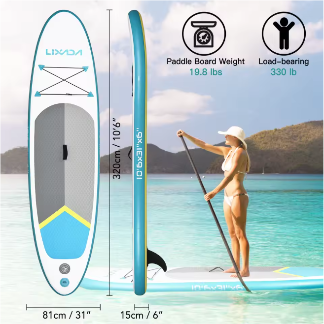 Opblaasbaar SUP Board 320 cm – Complete Paddle Set met Pomp en Tas
