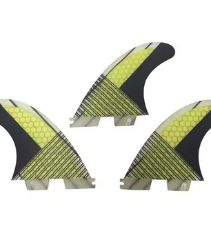 Surfboard Fins Set 3 Stuks – Honeycomb Fiberglass Tri-Fin