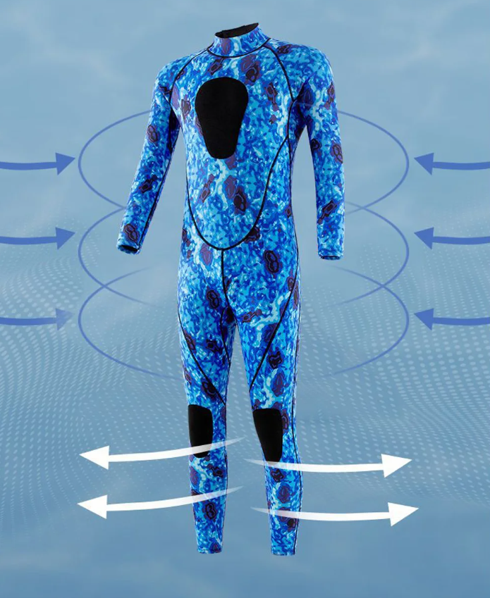 3 mm Neopreen Wetsuit – Full Body Duikpak Camouflage Warm en Flexibel