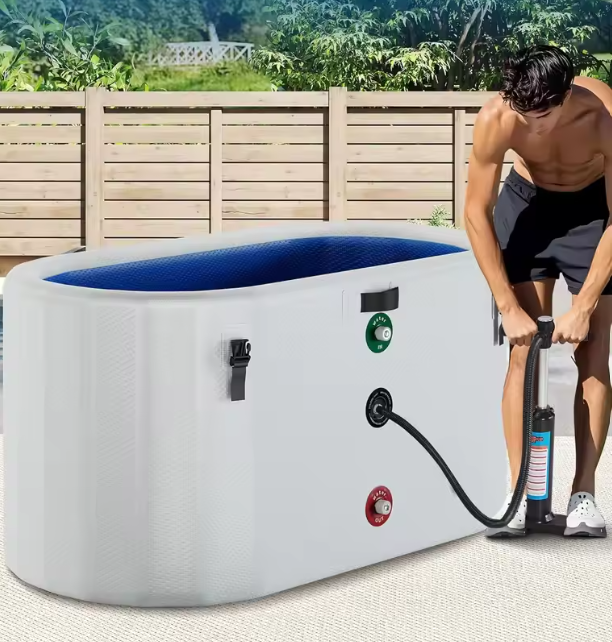 Opblaasbaar IJsbad 900L – XL Cold Plunge met Pomp en Deksel