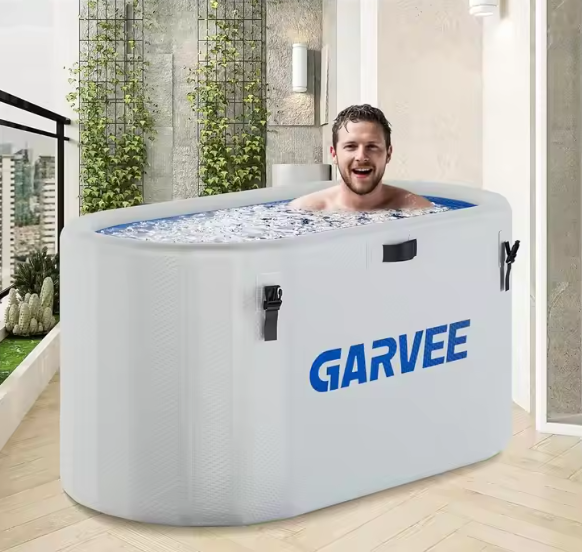 Opblaasbaar IJsbad 900L – XL Cold Plunge met Pomp en Deksel