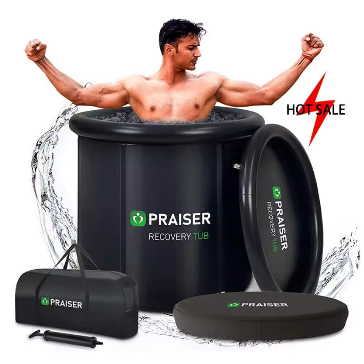 Luxe Opblaasbaar IJsbad – Opvouwbare Cold Plunge Badton met Zitkussen
