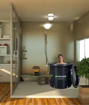 Luxe Opblaasbaar IJsbad – Opvouwbare Cold Plunge Badton met Zitkussen