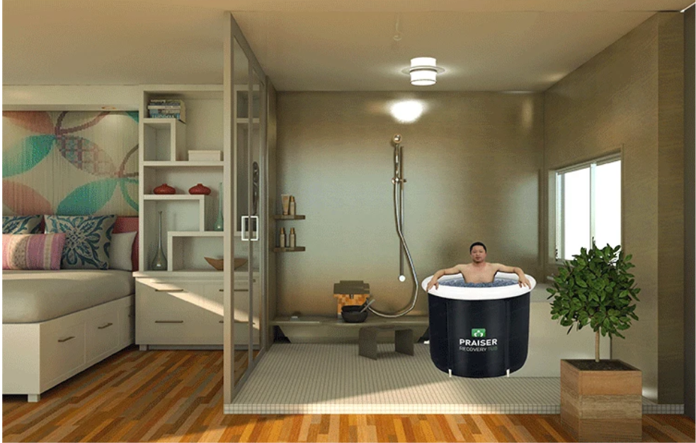 Luxe Opblaasbaar IJsbad – Opvouwbare Cold Plunge Badton met Zitkussen