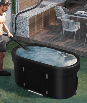 Opvouwbaar IJsbad XL – Ovaal Cold Plunge Bad met Deksel