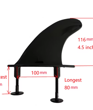 Surfboard Fin 11,7 cm – Soft Top Surfvin met Schroeven voor Stabiliteit en Controle