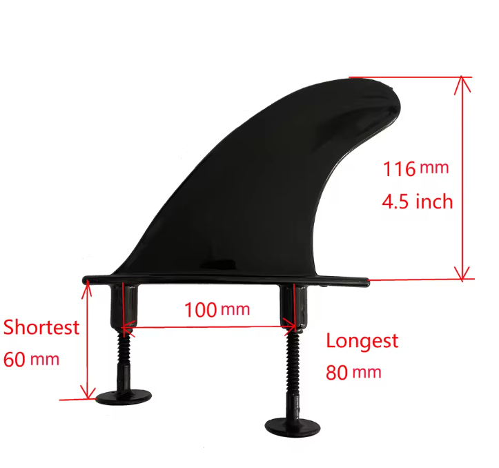 Surfboard Fin 11,7 cm – Soft Top Surfvin met Schroeven voor Stabiliteit en Controle