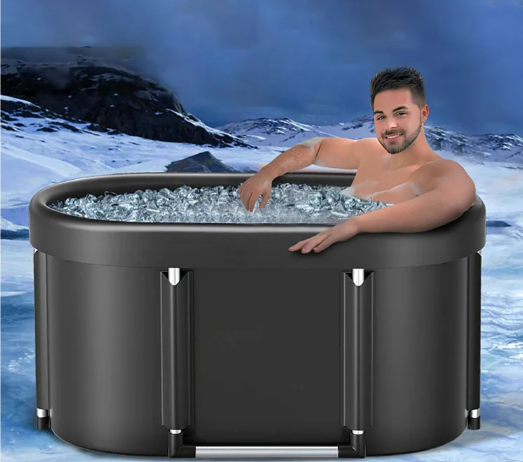 Opvouwbaar IJsbad XL – Ovaal Cold Plunge Bad met Deksel