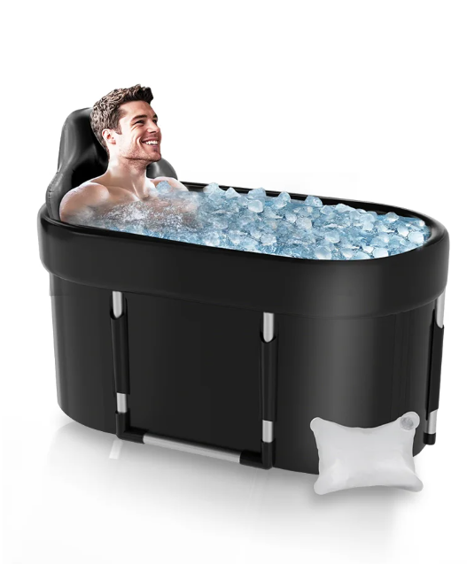 Opvouwbaar IJsbad XL – Ovaal Cold Plunge Bad met Deksel
