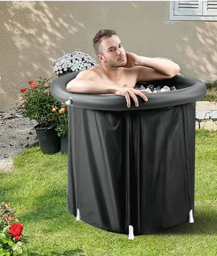 Opblaasbaar IJsbad 330L – Cold Plunge Bad met Deksel en Zitkussen