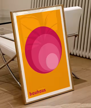 Modernistische Bauhaus Geometrische Canvas Poster – Retro Mid-Century Wanddecoratie voor Woonkamer