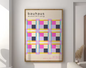 Modernistische Bauhaus Geometrische Canvas Poster – Retro Mid-Century Wanddecoratie voor Woonkamer