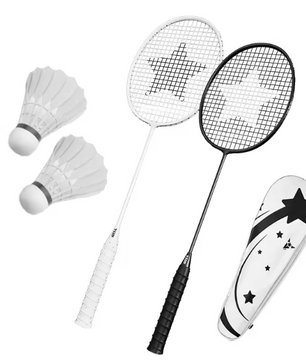 Professionele Badminton Rackets Set met 2 Shuttlecocks en Rugtas – Lichtgewicht Aluminium-Carbon voor Outdoor Gebruik
