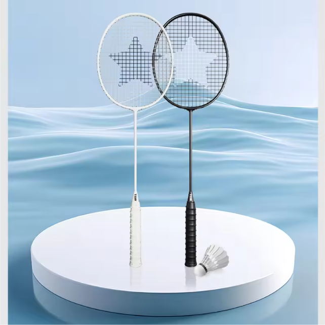 Professionele Badminton Rackets Set met 2 Shuttlecocks en Rugtas – Lichtgewicht Aluminium-Carbon voor Outdoor Gebruik