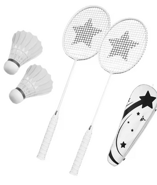 Professionele Badminton Rackets Set met 2 Shuttlecocks en Rugtas – Lichtgewicht Aluminium-Carbon voor Outdoor Gebruik