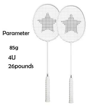 Professionele Badminton Rackets Set met 2 Shuttlecocks en Rugtas – Lichtgewicht Aluminium-Carbon voor Outdoor Gebruik