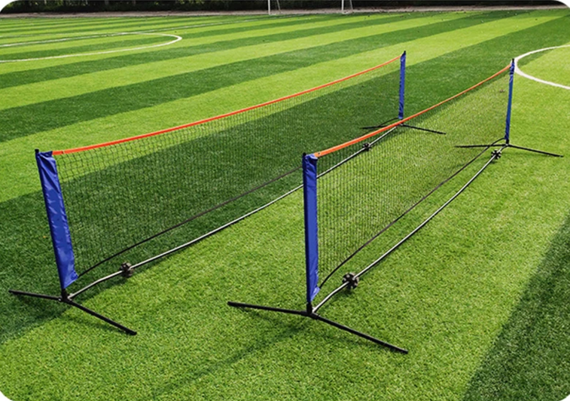 Draagbaar Sport Net 3 Meter met Standaard – Mini Tennis en Badminton Net voor Binnen en Buiten