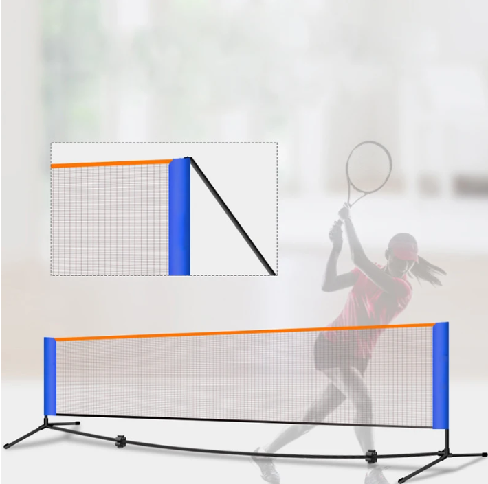 Draagbaar Sport Net 3 Meter met Standaard – Mini Tennis en Badminton Net voor Binnen en Buiten