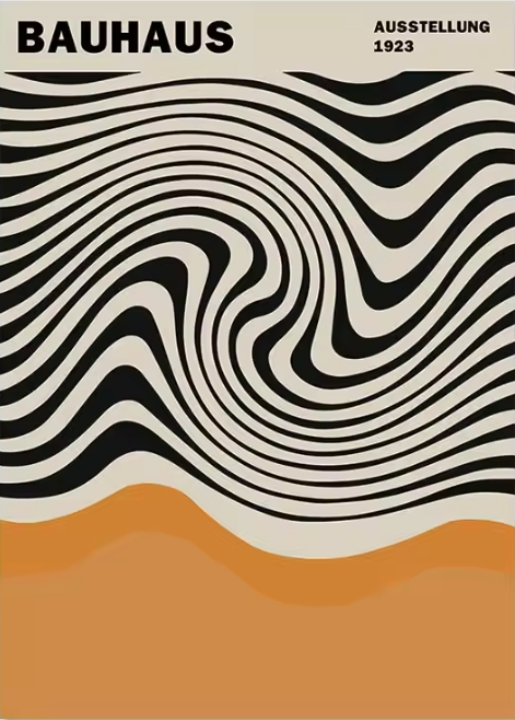 Abstracte Bloemen Canvas Poster – Moderne Wanddecoratie in Oranje Tint