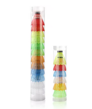 Set van 6 of 12 Badminton Shuttlecocks – Kleurrijke Shuttles met Foam Kop voor Outdoor Spel en Training