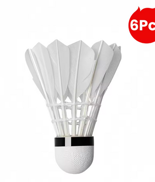 Badminton Shuttlecocks Set 3/6/12 Stuks – Ganzenveren Shuttles met Foam Kop voor Training en Wedstrijd