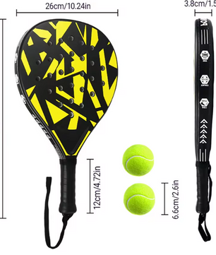 Padel Racket voor Beginners – Lichtgewicht Paddle met EVA Kern voor Controle en Nauwkeurigheid
