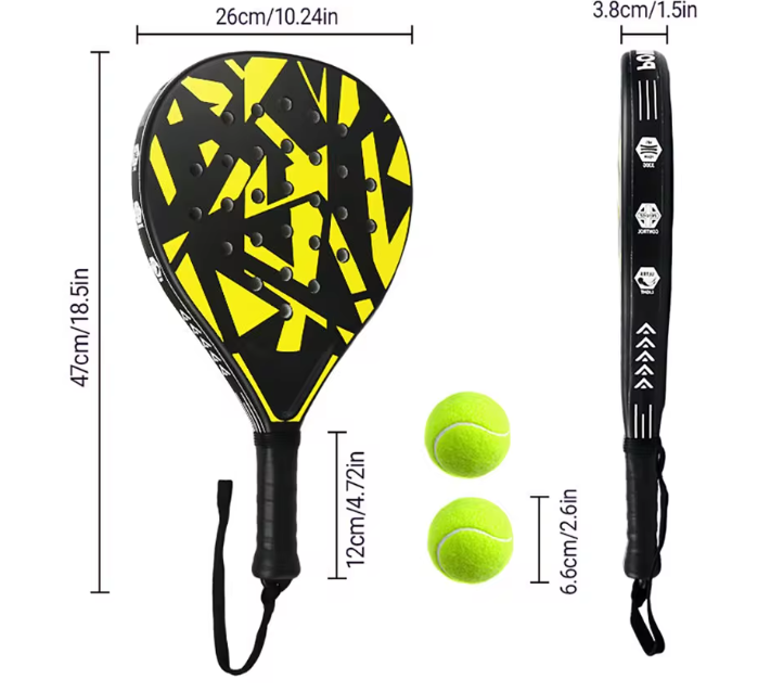 Padel Racket voor Beginners – Lichtgewicht Paddle met EVA Kern voor Controle en Nauwkeurigheid