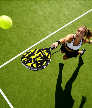 Padel Racket voor Beginners – Lichtgewicht Paddle met EVA Kern voor Controle en Nauwkeurigheid