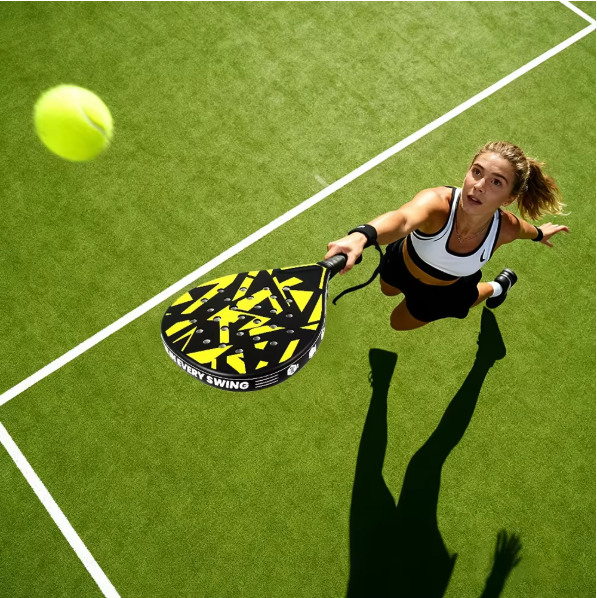 Padel Racket voor Beginners – Lichtgewicht Paddle met EVA Kern voor Controle en Nauwkeurigheid