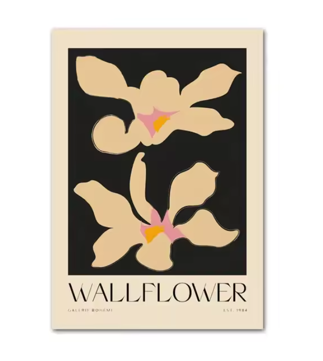 Abstracte Minimalistische Citroen Vaas Canvas Poster – Scandinavische Wanddecoratie